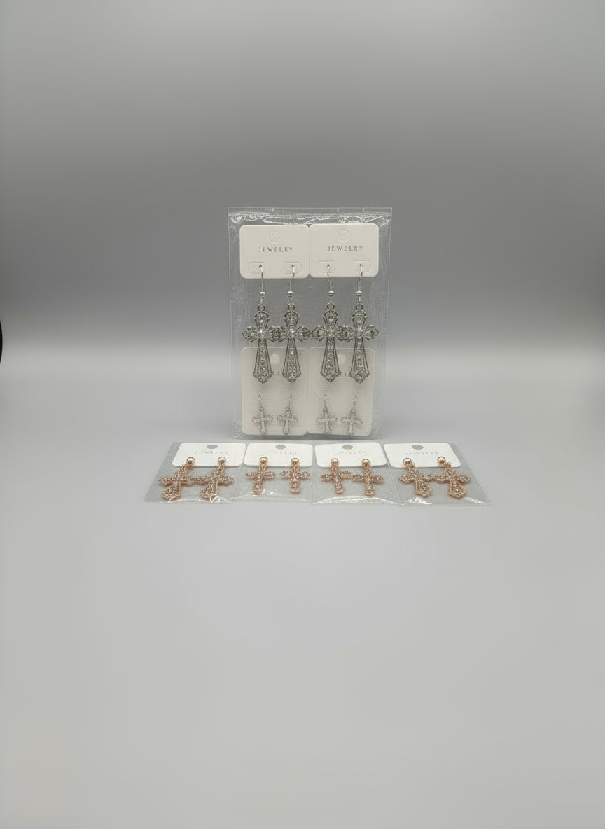 Cross Bling Earrings