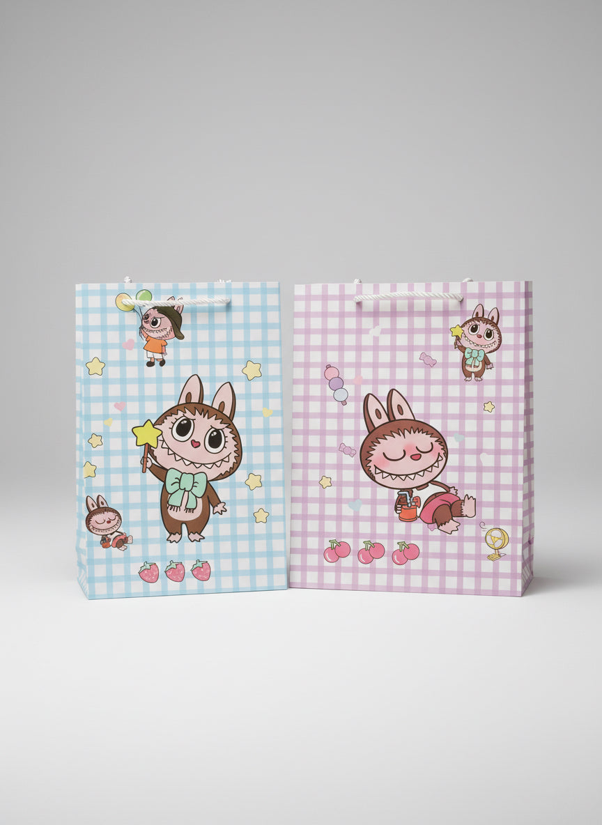 Plaid Labubu Bags