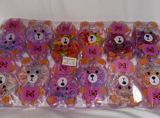 Teddy bear hair tie boxes sold wholesale by the dozen – Jen's Best of LA