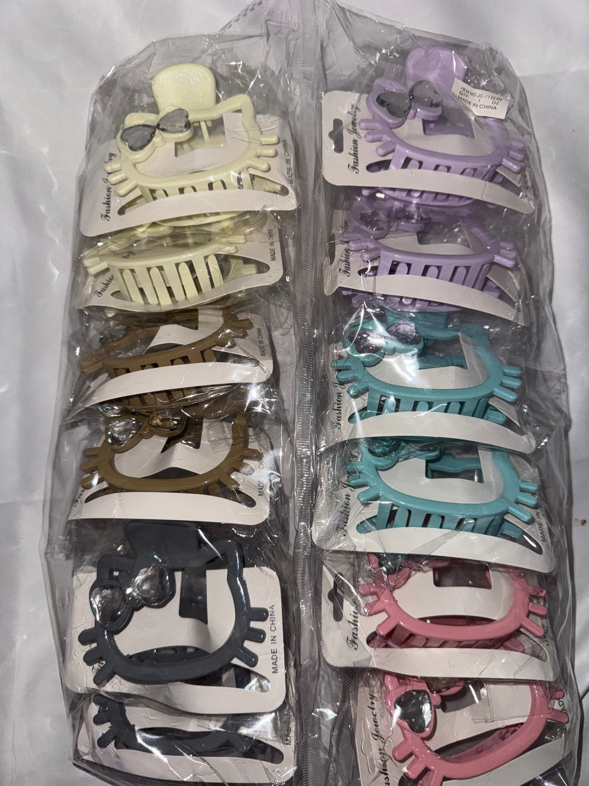 Pastel kitty hair clips sold wholesale by the dozen – Jen's Best of LA