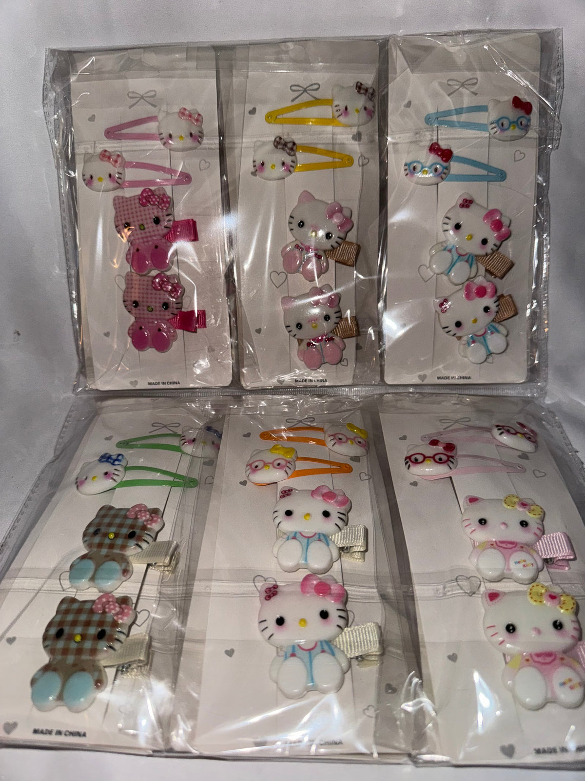 Kitty hair clip sets sold wholesale by the dozen – Jen's Best of LA