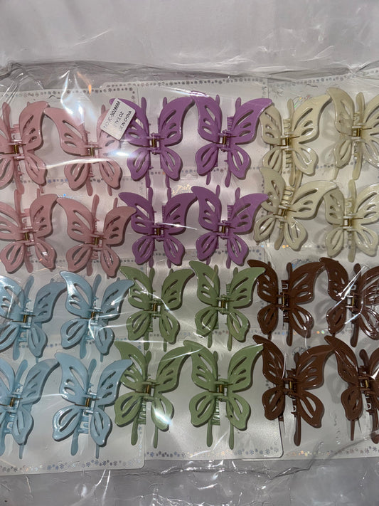PASTEL BUTTERFLY CLIPS