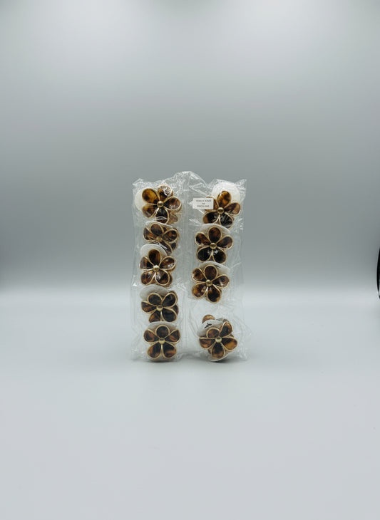 Leopard Flower Clips