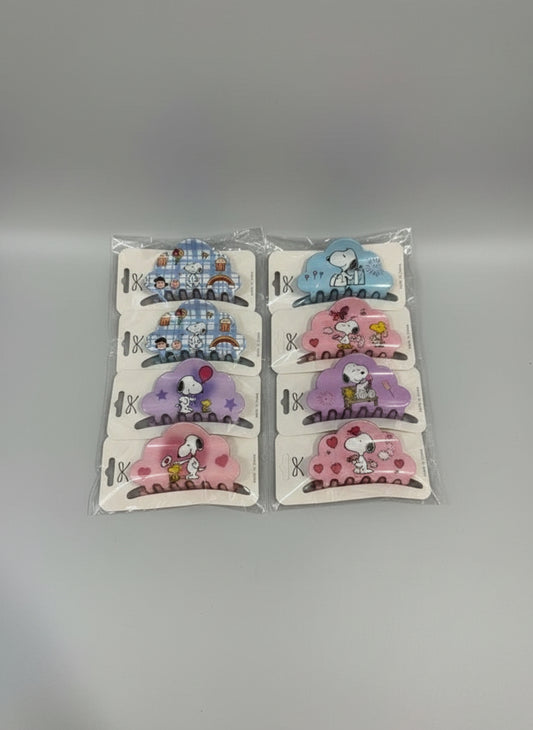 Snoopy Plaid Clips